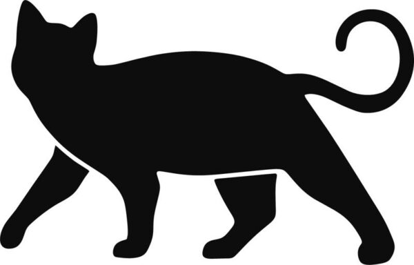 Vinyl decal sticker of a Side View of a Cat Walking Looking Away