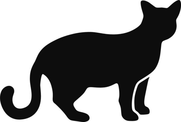 Vinyl decal sticker of a Side View of a Cat Standing Still