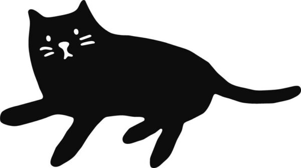 Vinyl decal sticker of a Side View of a Cute Cat Laying