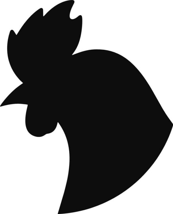 Vinyl decal sticker of a Side View of a Chicken Head