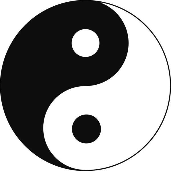 Vinyl decal sticker of Yin and Yang