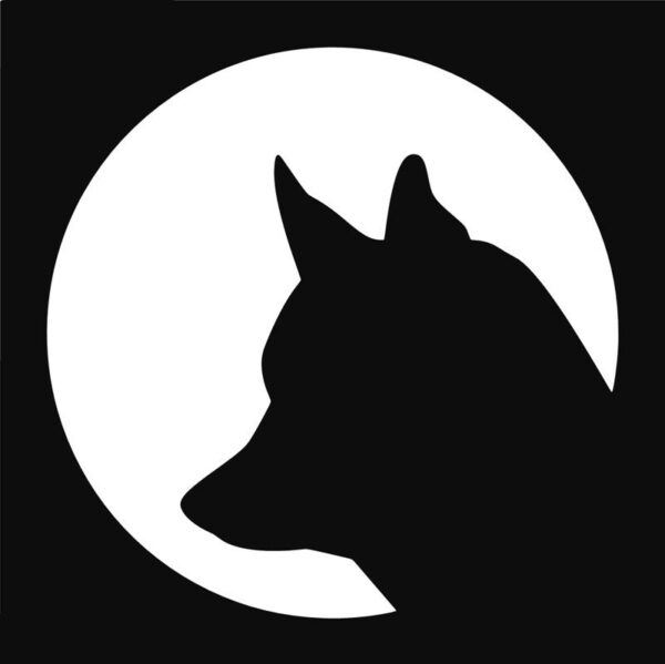 Vinyl decal sticker of Wolf Head with Circle Around It