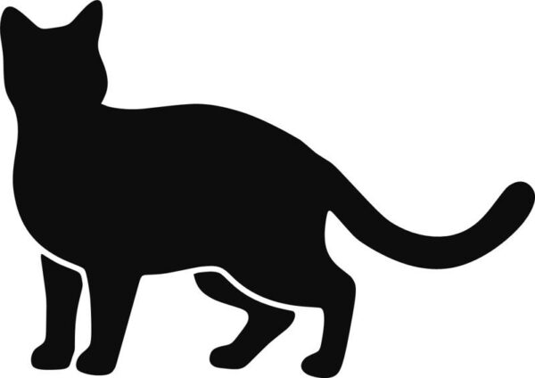 Vinyl decal sticker of a Standing Cat