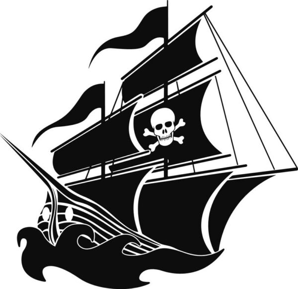 Vinyl decal sticker of a Pirate Ship