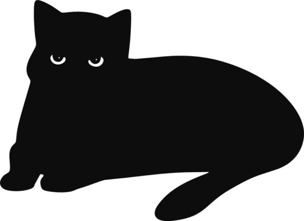 Vinyl decal sticker of a Cat Laying Down Looking