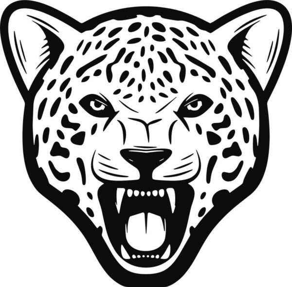 Vinyl decal sticker of a Wild Cat Head