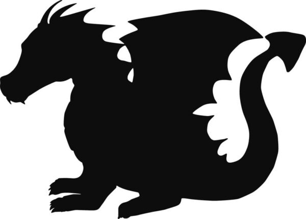 Vinyl decal sticker of a Sitting Dragon