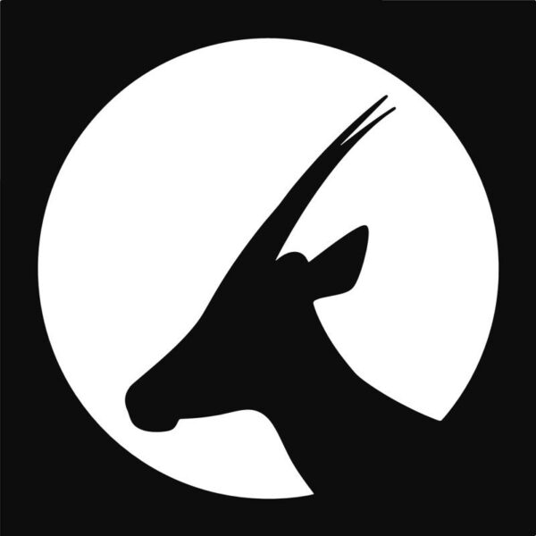 Vinyl decal sticker of a Antelope Head with Circle Around It