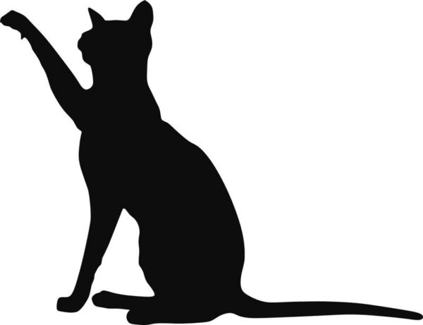 Vinyl decal sticker of a Cat Pawing